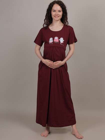 Fabme Printed Maxi
                        Nightdress