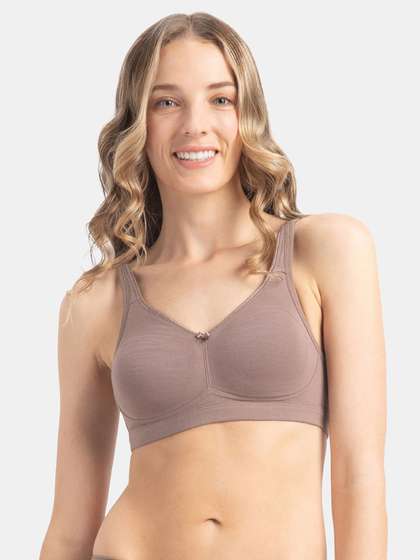 Jockey Wirefree Non
                        Padded Cotton Full Coverage Solid Moulded
                        Everyday Bra-FE41
