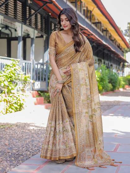 ALMAARI FASHION
                        Floral Pure Cotton Kanjeevaram Saree