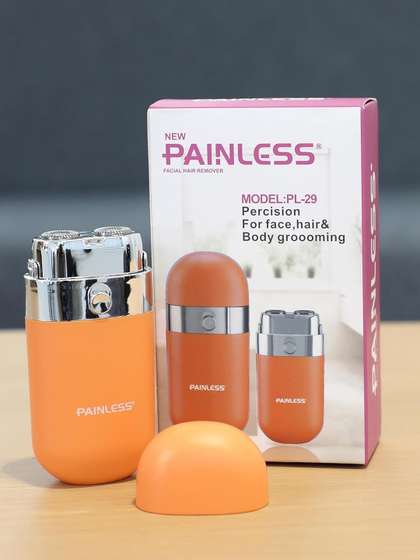 PAINLESS Portable Double
                    Blade Facial Hair Remover - Orange