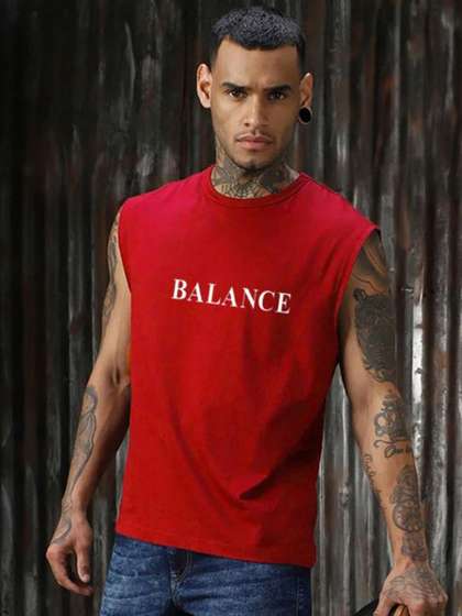 SZN Men Printed
                        Round Neck Sleeveless Innerwear Vest
