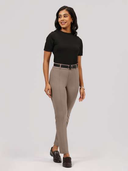 Blissclub Women
                        Ultimate Cigarette Relaxed High-Rise Trousers