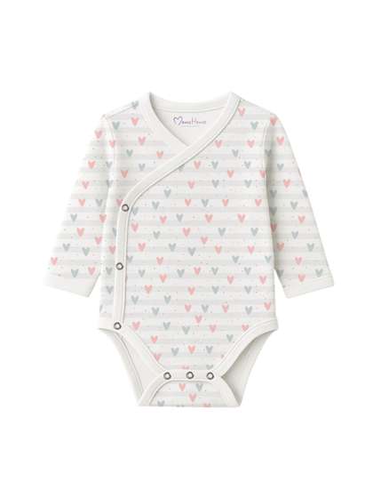 Moms Home Infants
                    Printed c Front Open Kimono One Side Bodysuit