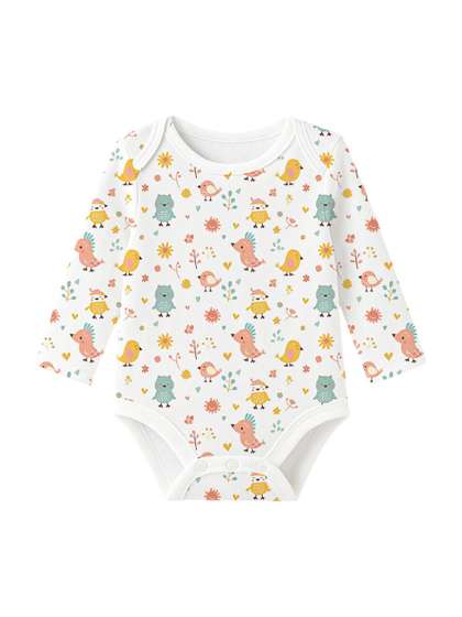 Moms Home Infants
                    Printed Pure Organic Cotton Full Sleeves Bodysuit