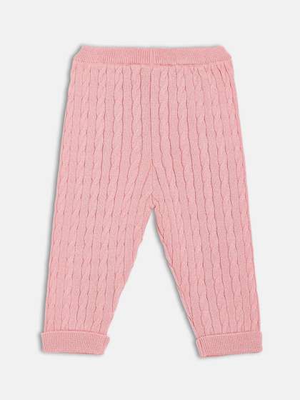 MINI KLUB Girls Self
                    Design Regular Fit Mid-Rise Trousers