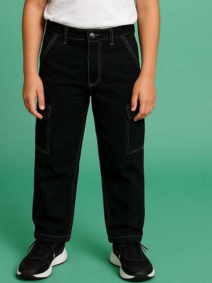 Qitty Boys Baggy
                    Mid-Rise Cargo Jeans