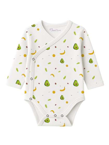 Moms Home Infants
                    Organic Cotton Front Open Kimono Onesie Bodysuit