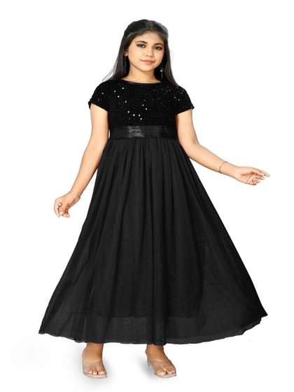 Vani Enterprise Girls
                    Sequined Net Gown Maxi Dress