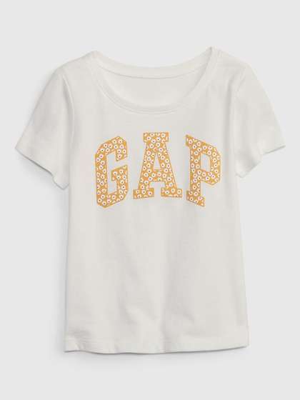 GAP Girls Typography
                    Printed Round Neck Cotton T-shirt