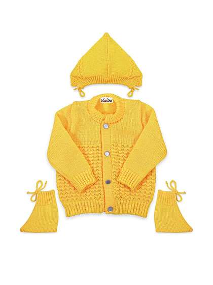 KIDSKA Kids Unisex Solid
                    Round Neck Casual Sweater