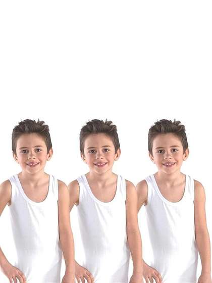TINY HANDS Unisex Kids
                    Cotton Innerwear Vests - Pack of 3