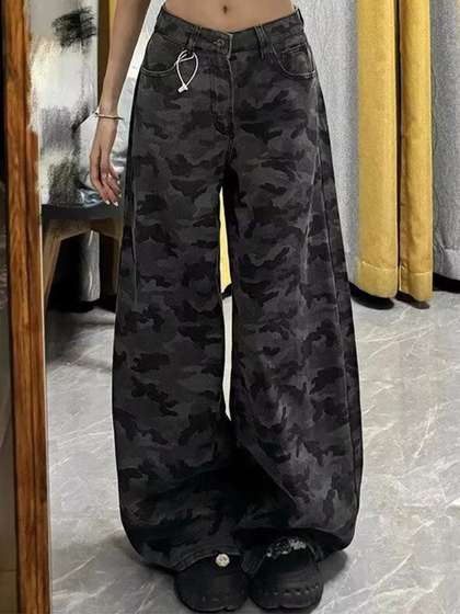 StyleCast Women Wide
                        Leg Baggy Jeans