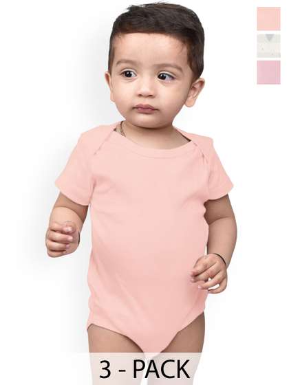 Moms Home Infants Pack
                    Of 3 Printed Bodysuits