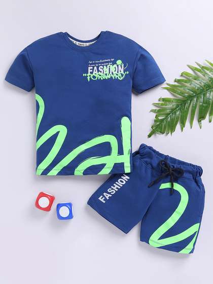 YK X Tinyo Boys Pure
                    Cotton Printed T-shirt with Shorts