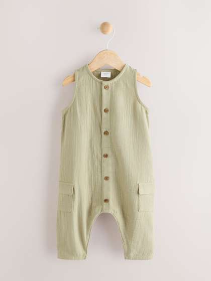 NEXT Boys Round Neck
                      Pure Cotton Romper