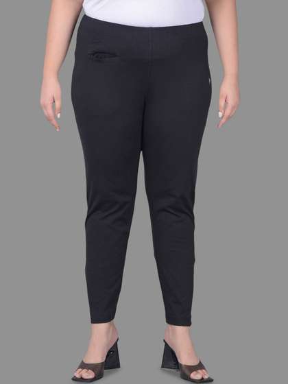 Comfort Lady Plus
                        Size Mid Rise Ankle Length Leggings