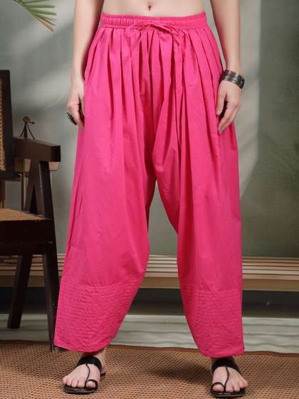 Clora Creation
                          Women Solid Loose Fit Cotton Farshi Salwar