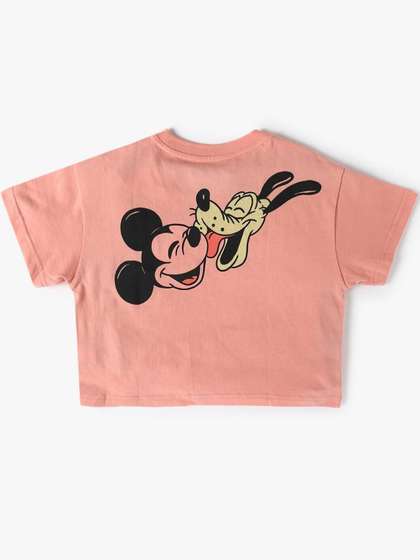 GAP Boys Graphic Printed
                    Mickey & Pluto Pure Cotton Relaxed Fit Tshirt