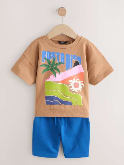 NEXT Boys Printed Pure
                    Cotton Clothing Set