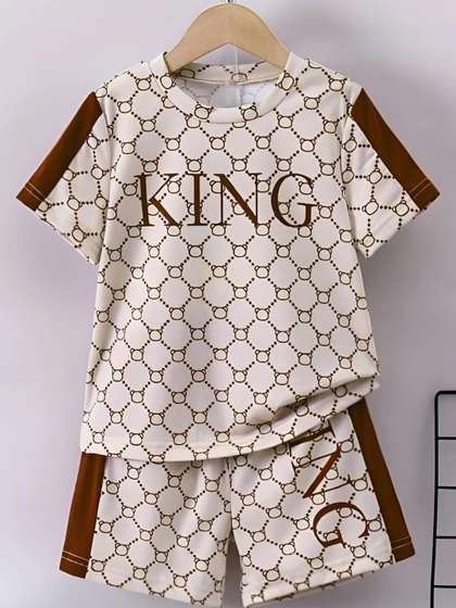 ELPIXIE FASHION Unisex
                    Beige Clothing Set