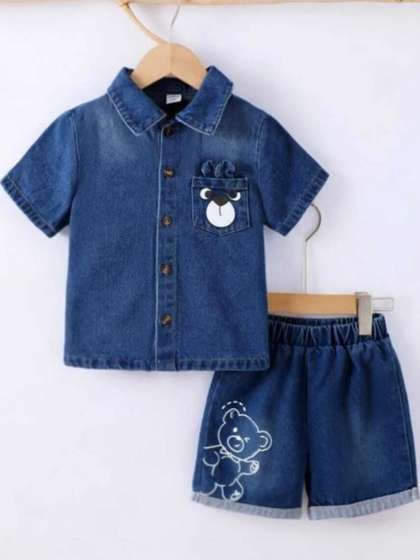 ELPIXIE FASHION Unisex
                    Blue Clothing Set