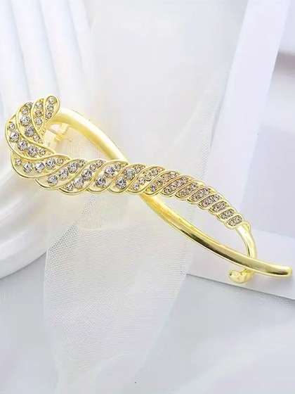 LYKAA Set of 1 Golden
                    Stylish Bow Banana Clip