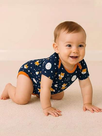 Adhigams Boys Printed
                    Cotton Romper