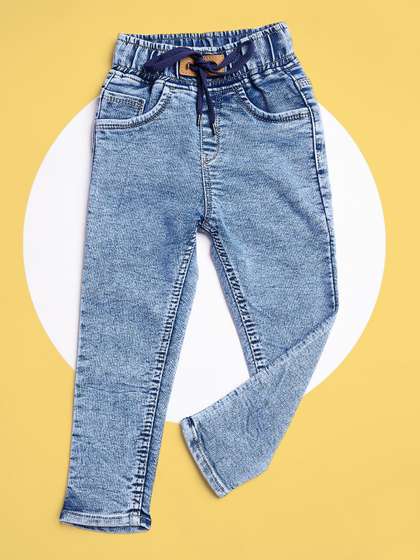 F2M Boys Regular Fit
                    High-Rise Heavy Fade Stretchable Jeans