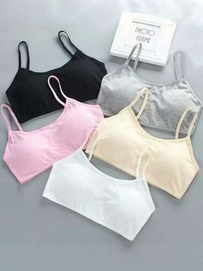Girls Beginners Non
                        Padded Teenager Full Coverage Cotton Bra