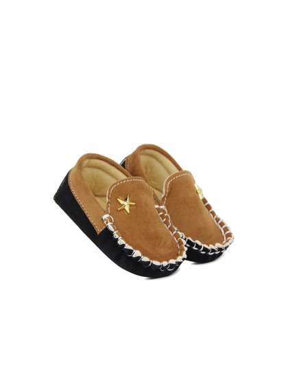 Neska Moda 6 To 12
                      Months Baby Boys Synthetic Leather/Suede Loafer
                      Booties (Toe to Heel Length - 12 cm, Brown,
                      Black)