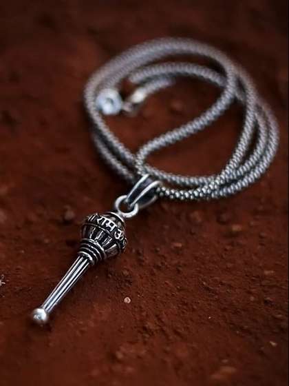 The Roadster Lifestyle
                    Co. Men Rhodium-Plated Contemporary Pendant