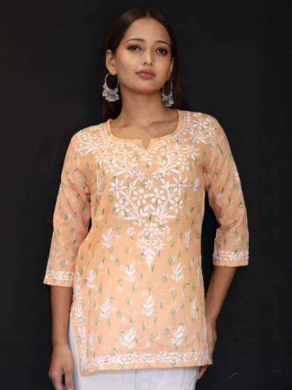 myplusfashion
                        Lucknowi Hand Work Chikankari Kurti