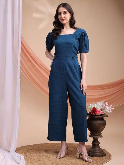 Kinjo Women Square
                          Neck Basic Jumpsuit