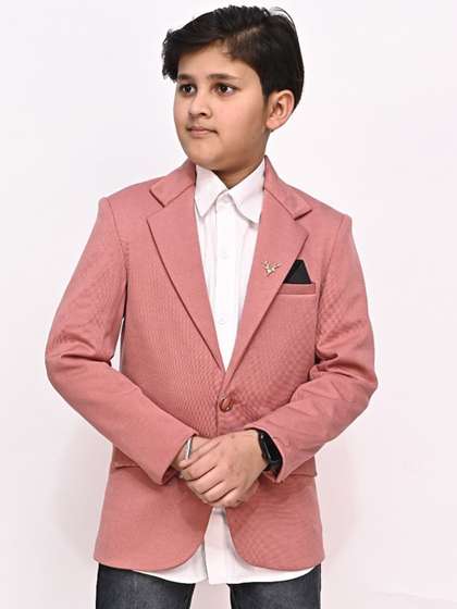 Seetoo Boys Notched
                      Lapel Collar Single Breasted Blazer
