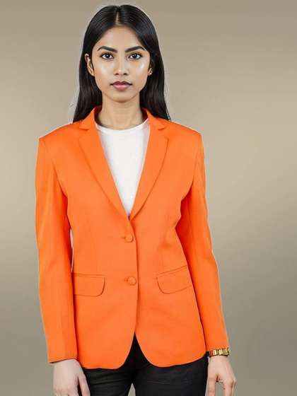 Talethread Notched
                        Lapel Collar Single-Breasted Casual Blazer