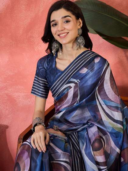 Sangria Abstract
                        Printed Saree