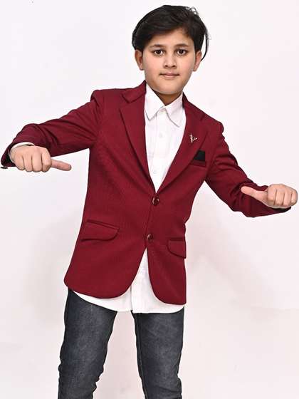 Seetoo Boys Notched
                    Lapel Collar Single Breasted Blazer