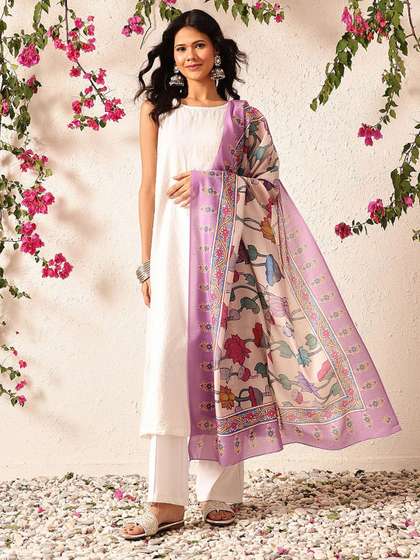 Silk Land Pen
                      Kalamkari Mul Cotton Digital Printed Dupatta