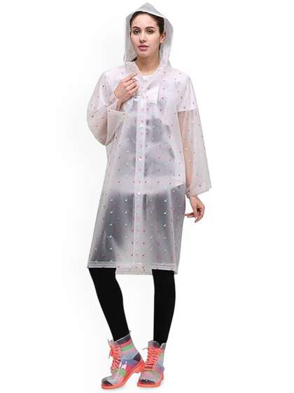 Alexvyan Printed
                        Hooded Reusable Water-Proof Rain Jacket