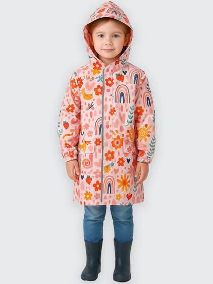 Little Surprise Box
                        Kids Rainy Garden Theme Knee Length Raincoat