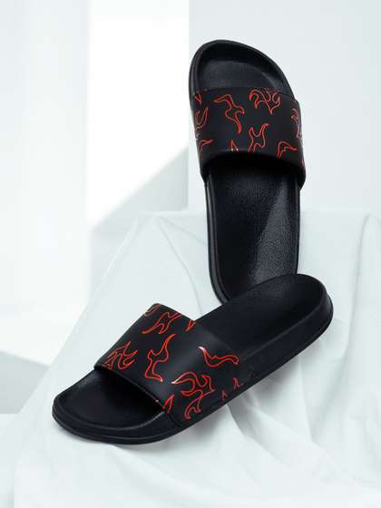 ARVAN Men Printed Open
                    Toe Slip-On