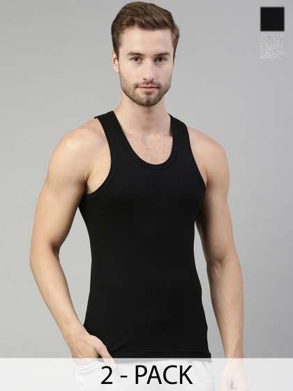 Dixcy Scott
                        Originals Men Pack of 2 Combed Cotton with
                        Ribbed Body-Grip Fabric Vest