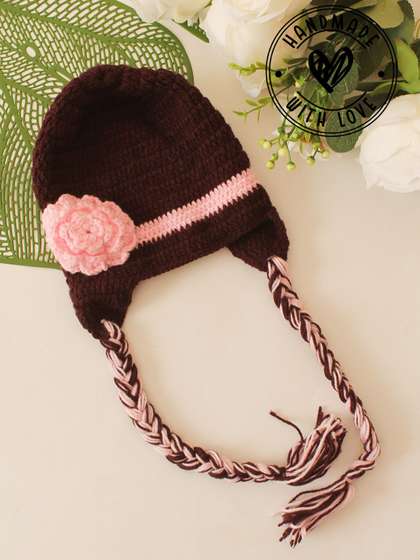 Woonie Kids Textured
                      Crochet Braided Cap