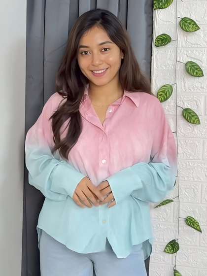 Maaesa Tie & Dyed Casual Shirt