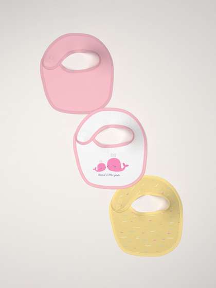 Nauti Nati Infant Pack
                      Of 3 Printed Bibs