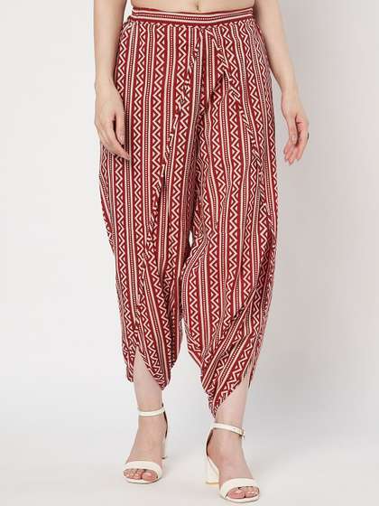 9rasa Women
                          Printed Cotton Dhoti Pants
