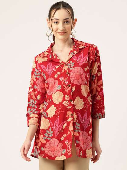FERANOID Floral
                        Printed Pure Cotton Kurti