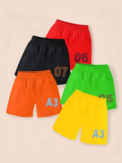 DON CARE Kids Pack Of 5
                    Cotton Sports Shorts