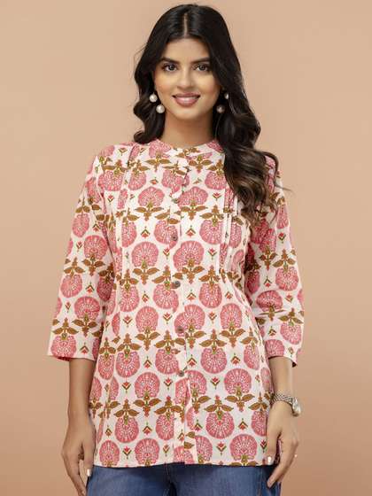 FERANOID Women
                          Ethnic Motifs Printed Pure Cotton Kurti