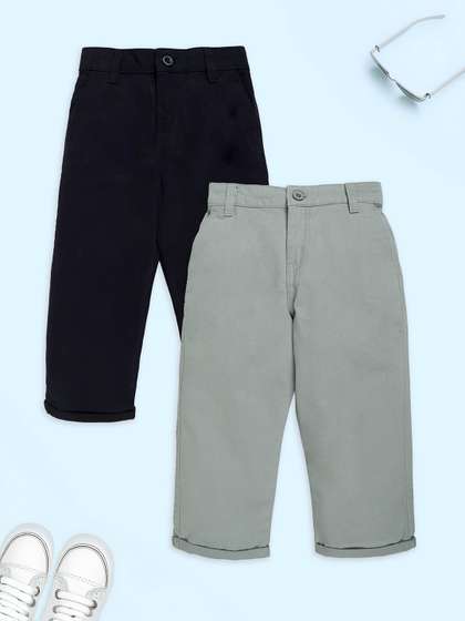 KiddoPanti Boys Pack of
                    2 Wrinkle Free Chinos Trousers